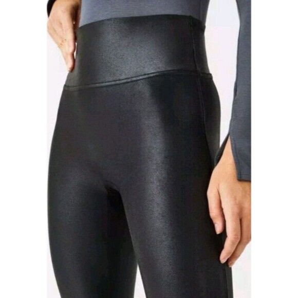 NWT Spanx Black Faux Leather Leggings - Picture 2 of 3